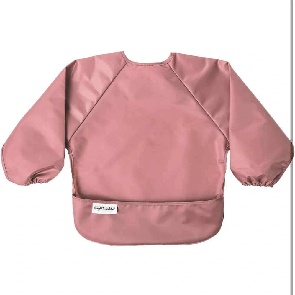 Pink long Sleeved Bib with Eco-Friendly Packaging